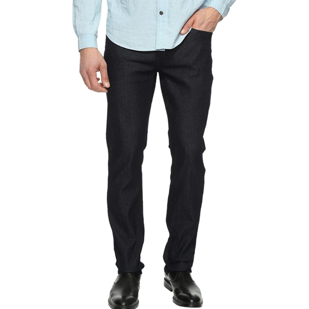 Perry Ellis Mens 32x32 Slim Straight Dark Wash Casual Blue Denim Jeans Work Wear